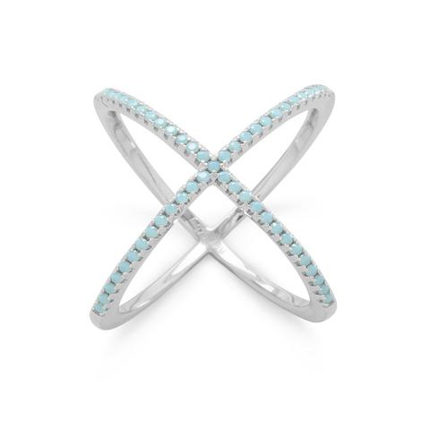 Criss Cross Turquoise Ring