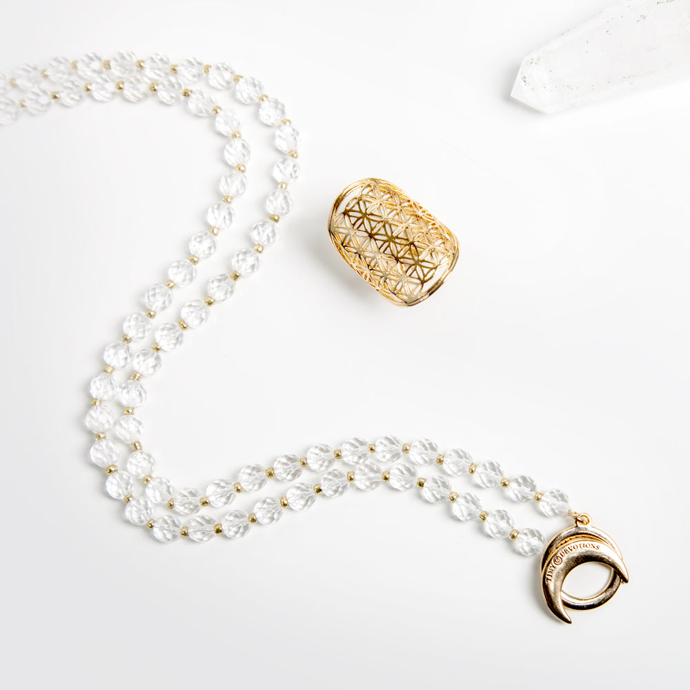 Clear Quartz Limitless Mala.