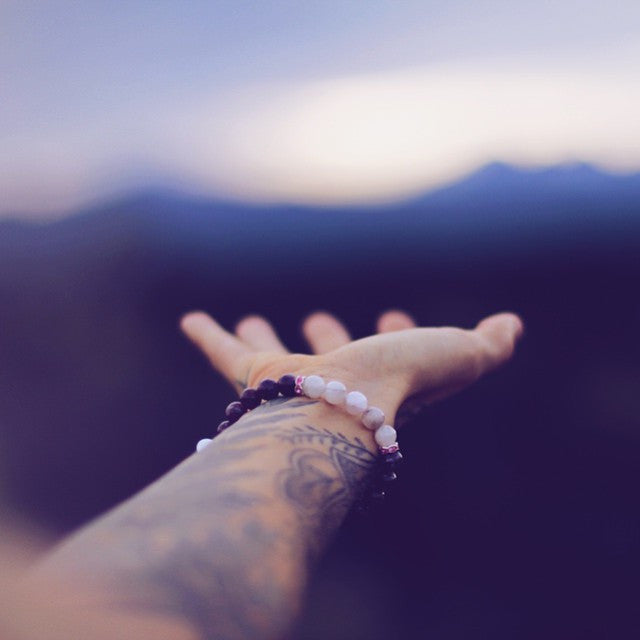 The Unicorn | Kunzite + Lepidolite Mala Beads.