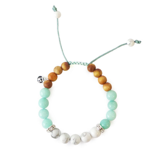 The Monkey | Howlite + Amazonite Mala Beads | Mala Beads Japa Meditation Necklaces Sacred Geometry Healing Spiritual Crystal Collections.