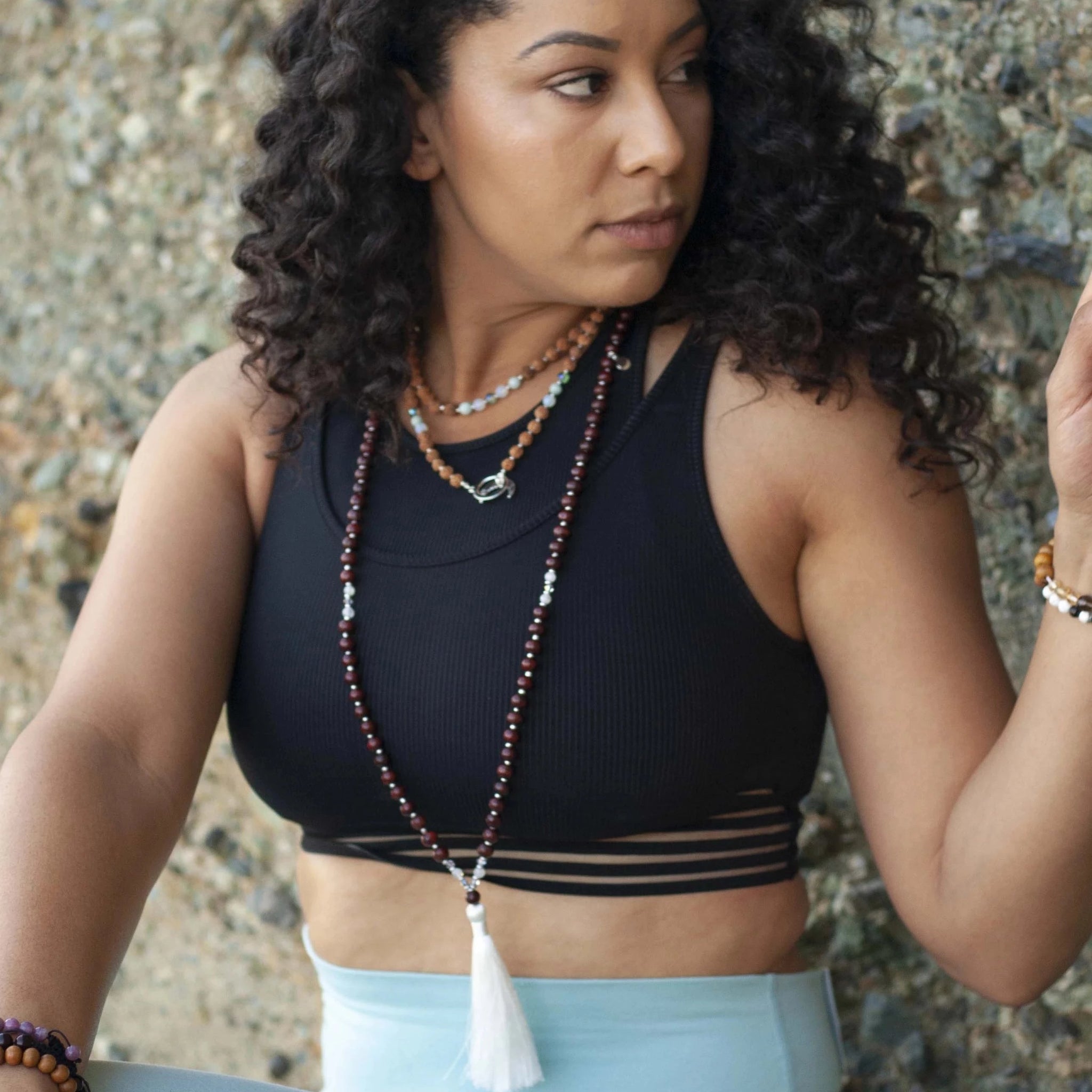 Moonstone Tassel Mala.