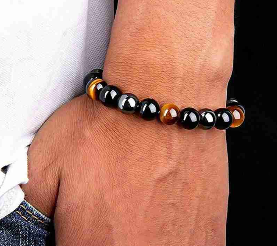 Triple Protection Mala Bead Bracelet.