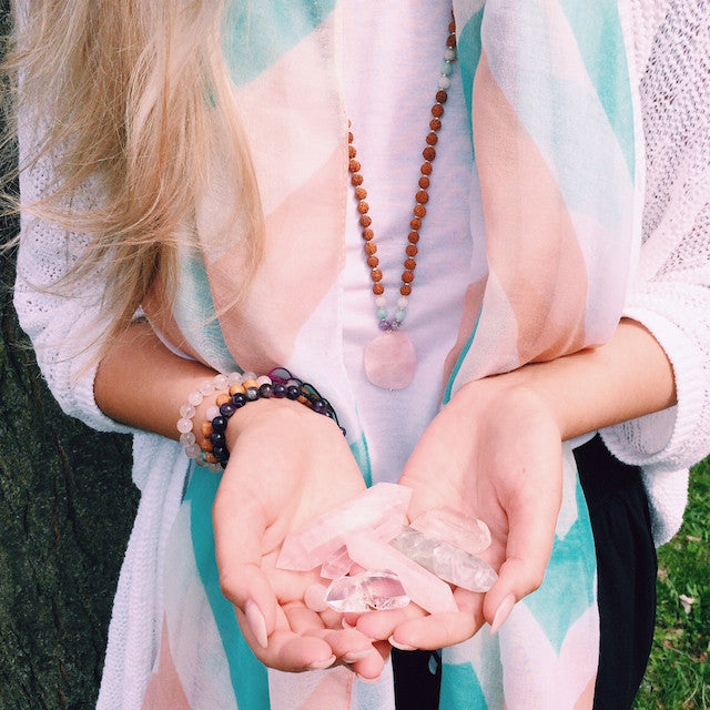 Shanti Mala | Mala Beads Japa Meditation Necklaces Sacred Geometry Healing Spiritual Crystal Collections.