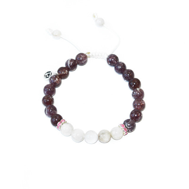 The Unicorn | Kunzite + Lepidolite Mala Beads.